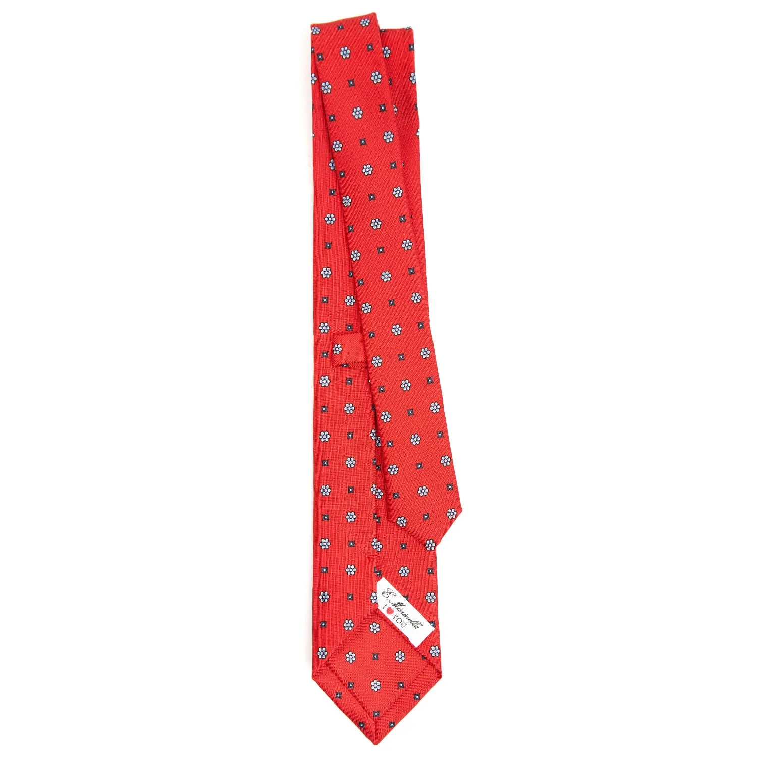 RED LADY SILK PRINTED TIE 7 CM