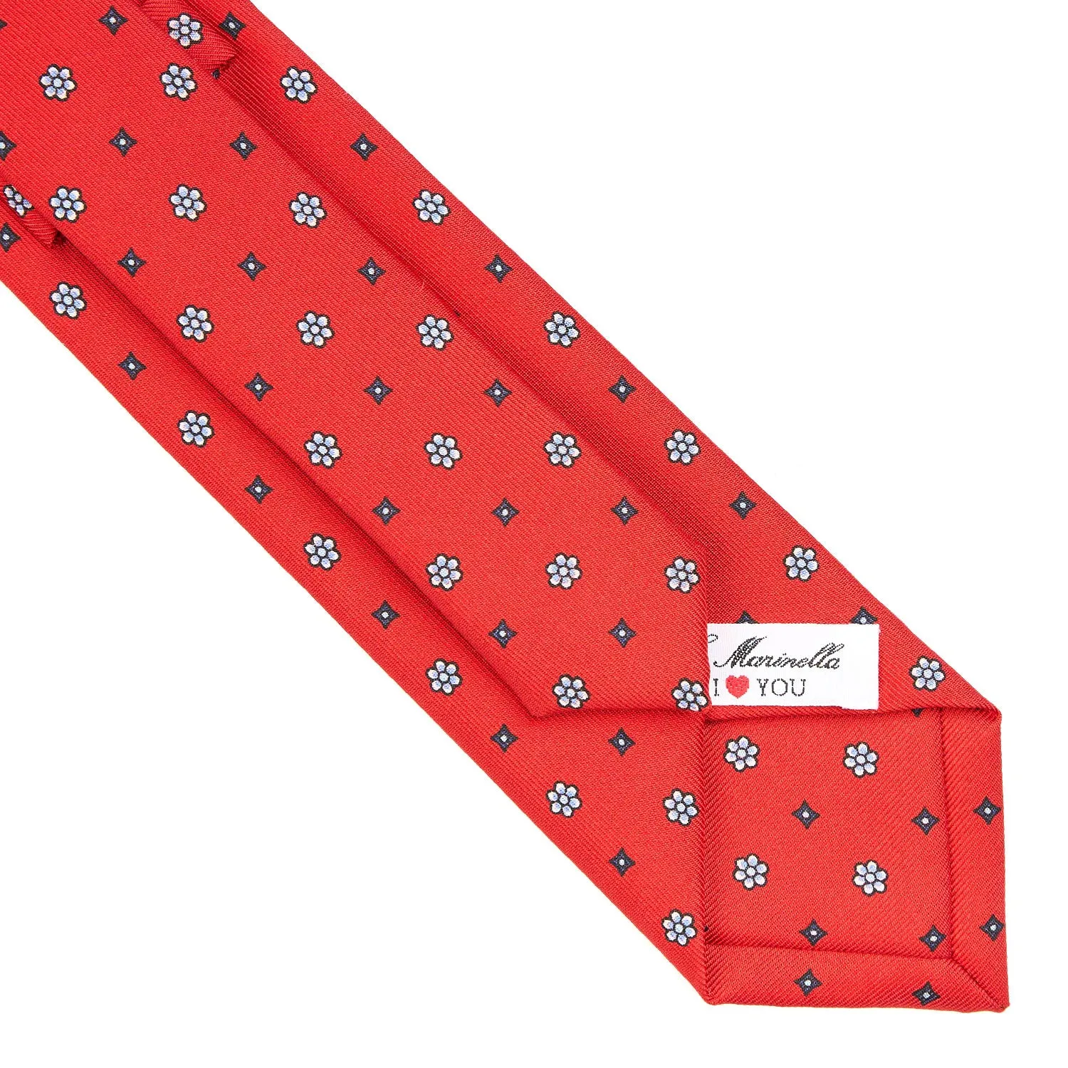 RED LADY SILK PRINTED TIE 7 CM