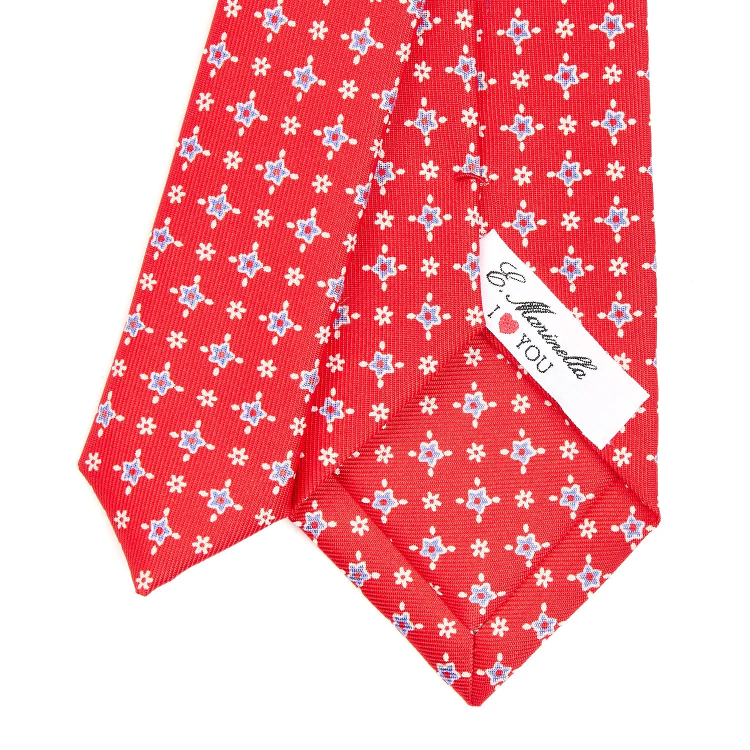 RED LADY SILK PRINTED TIE 7 CM