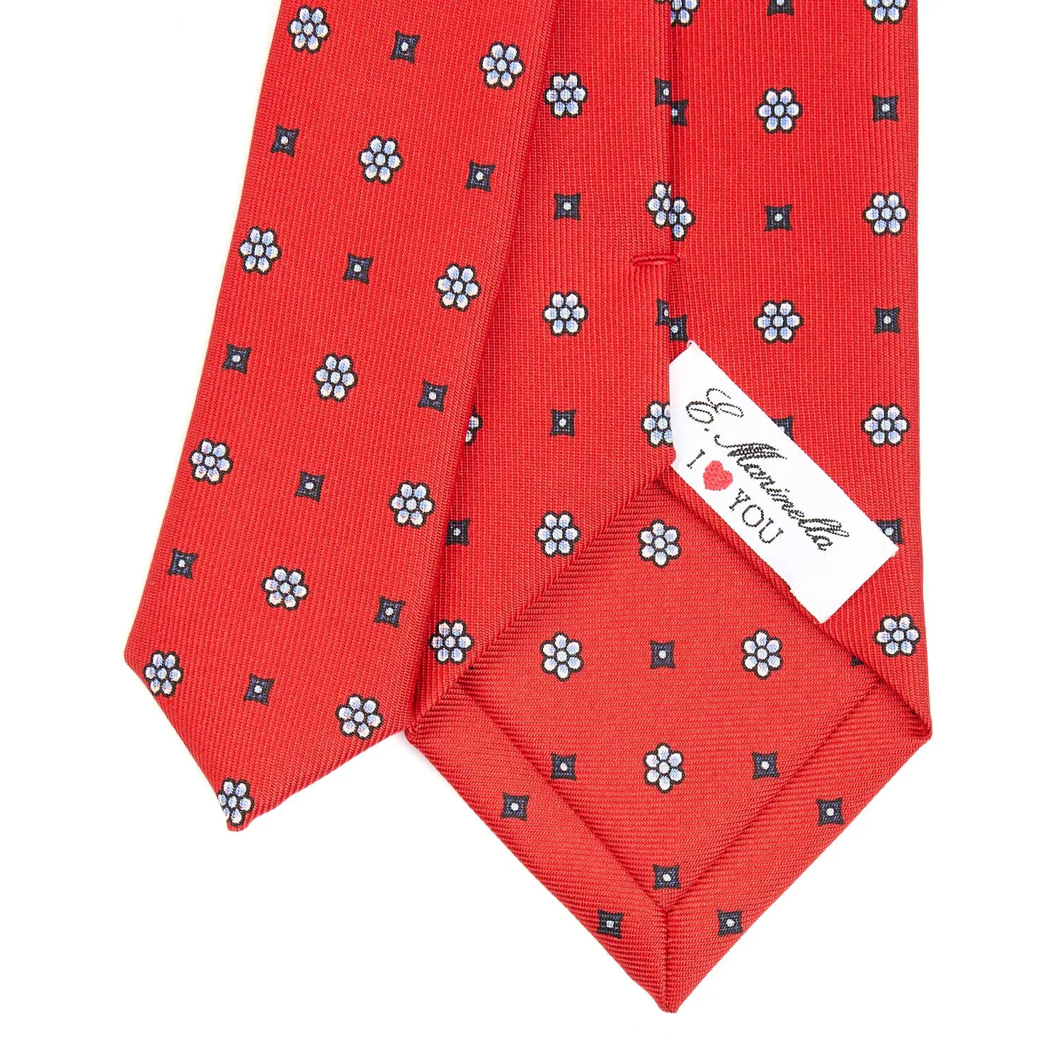RED LADY SILK PRINTED TIE 7 CM