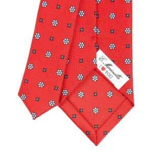 RED LADY SILK PRINTED TIE 7 CM