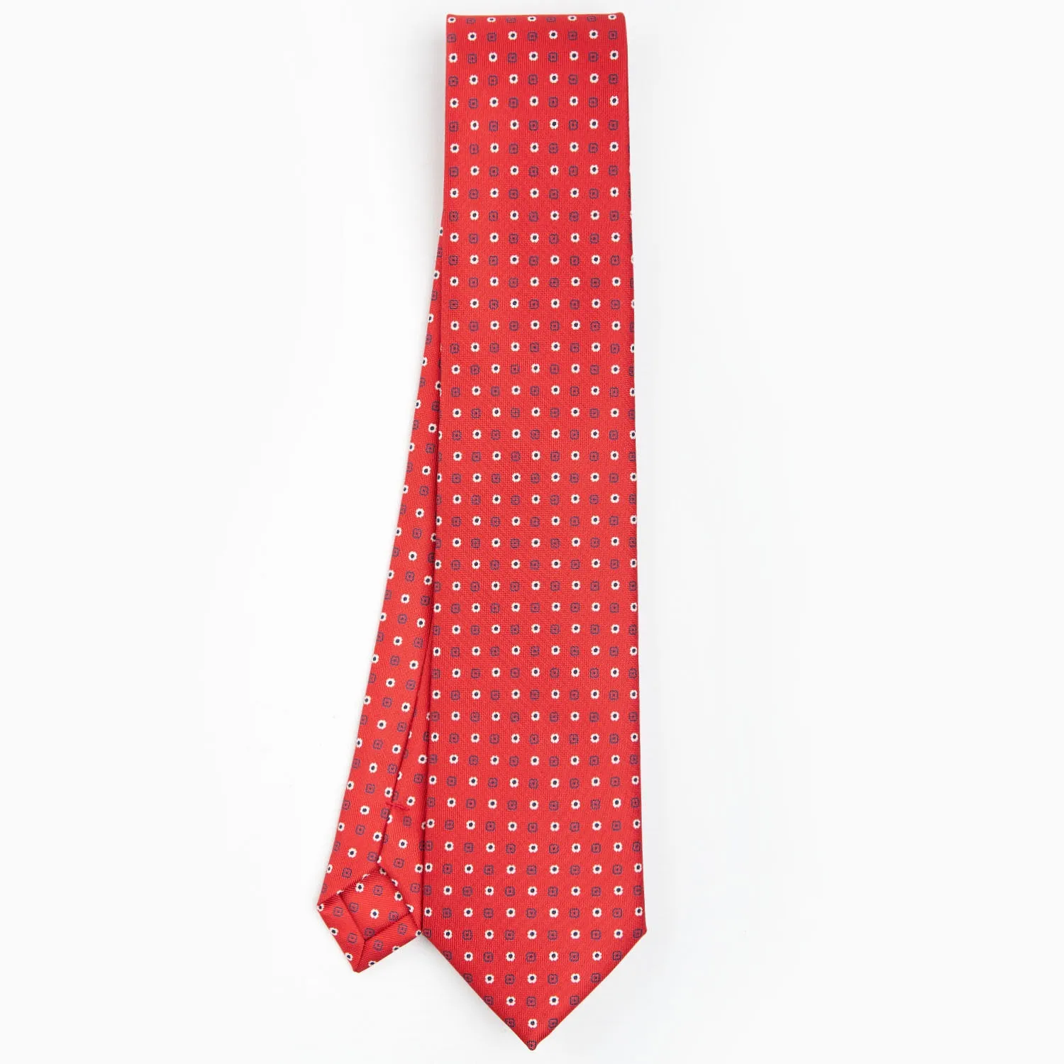 RED SARTORIAL CLASSIC SILK TIE WITH SAN VALENTINO LABEL
