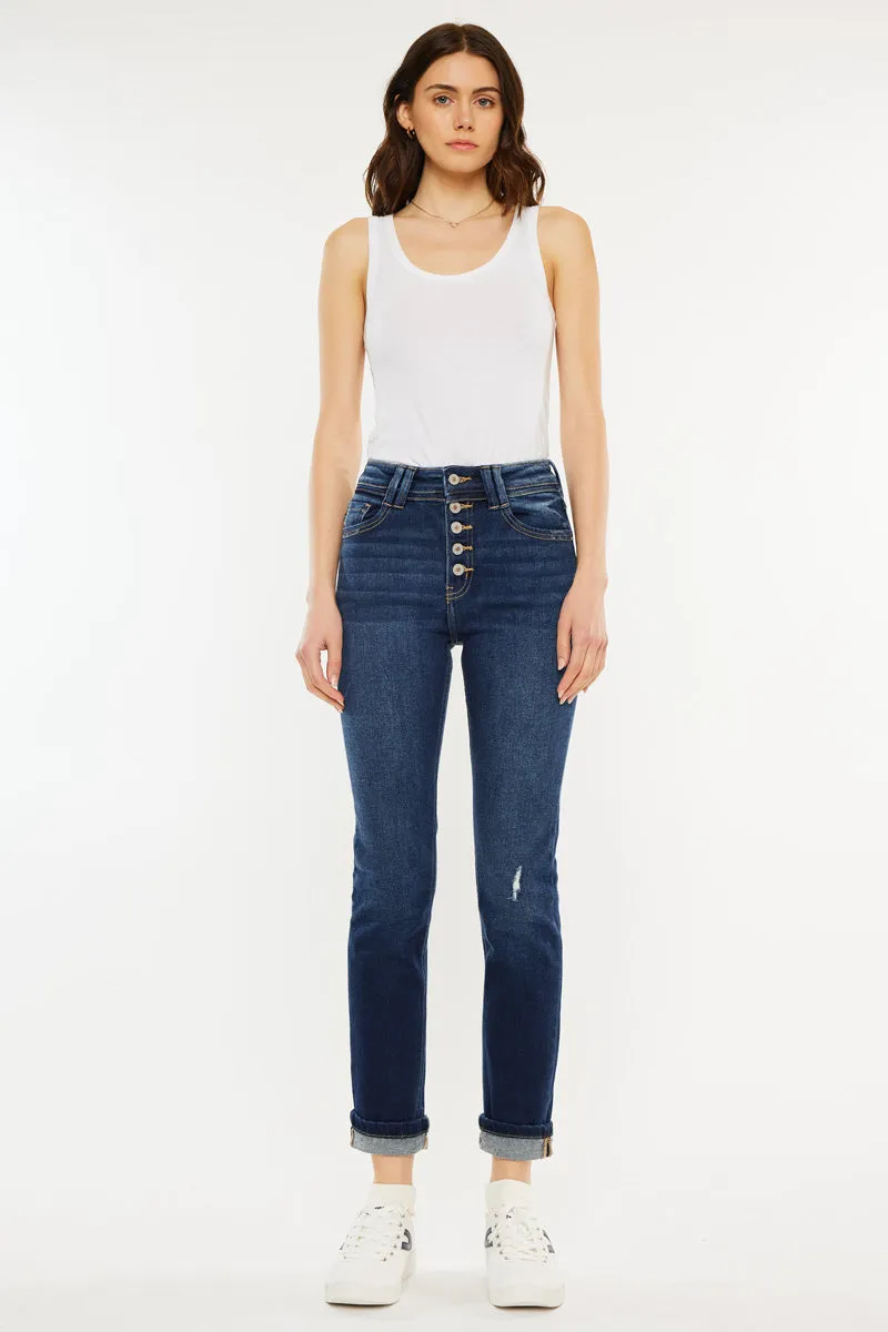 Reese High Rise Slim Straight Leg Jeans