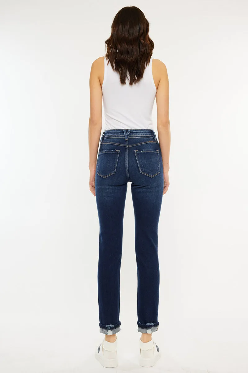 Reese High Rise Slim Straight Leg Jeans
