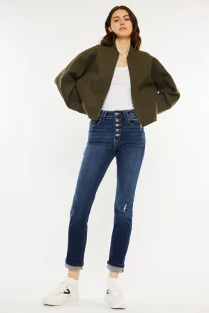Reese High Rise Slim Straight Leg Jeans