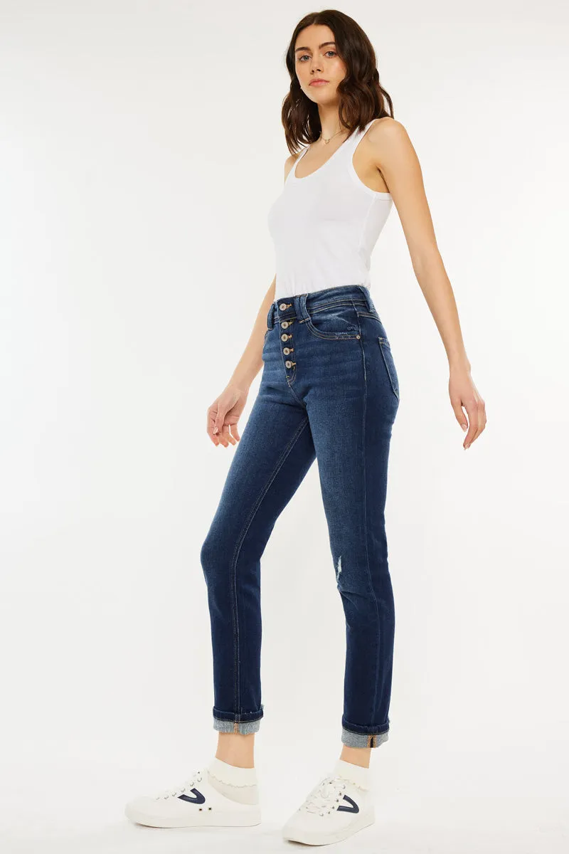 Reese High Rise Slim Straight Leg Jeans