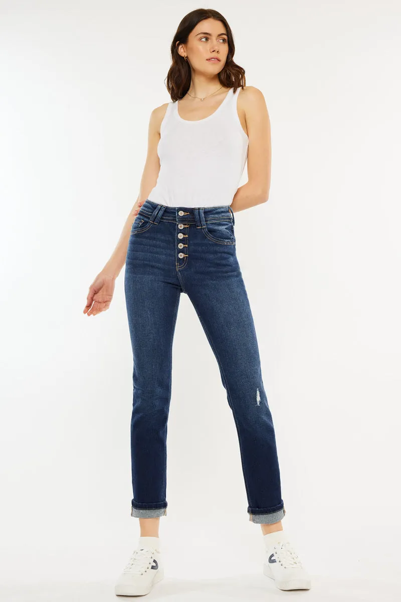Reese High Rise Slim Straight Leg Jeans