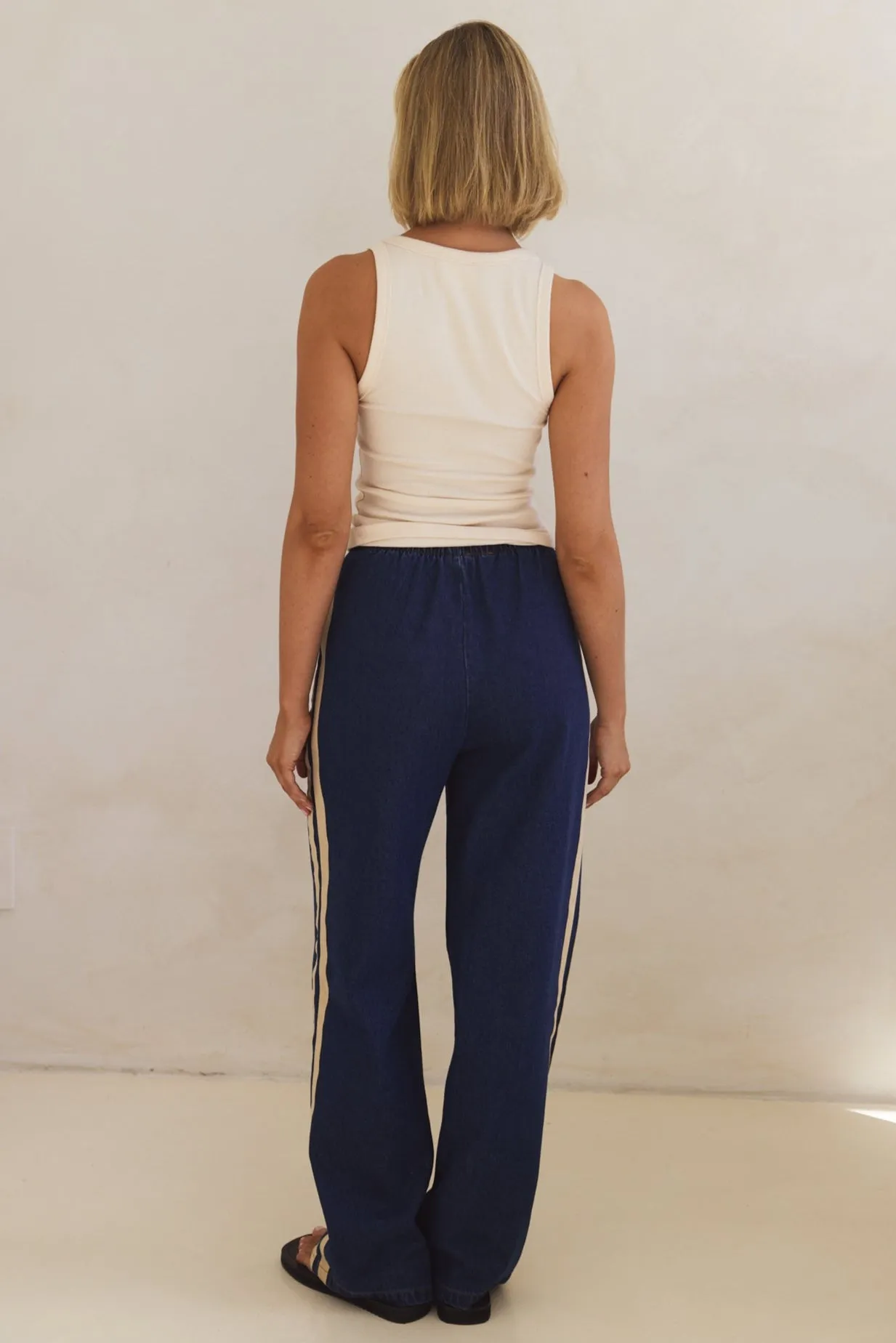 Rosalie Racer Stripe Pant (Blue)
