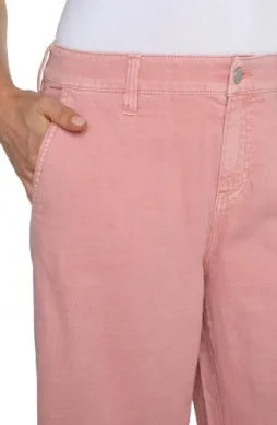 Rose Blush Stride Wide Leg Denim