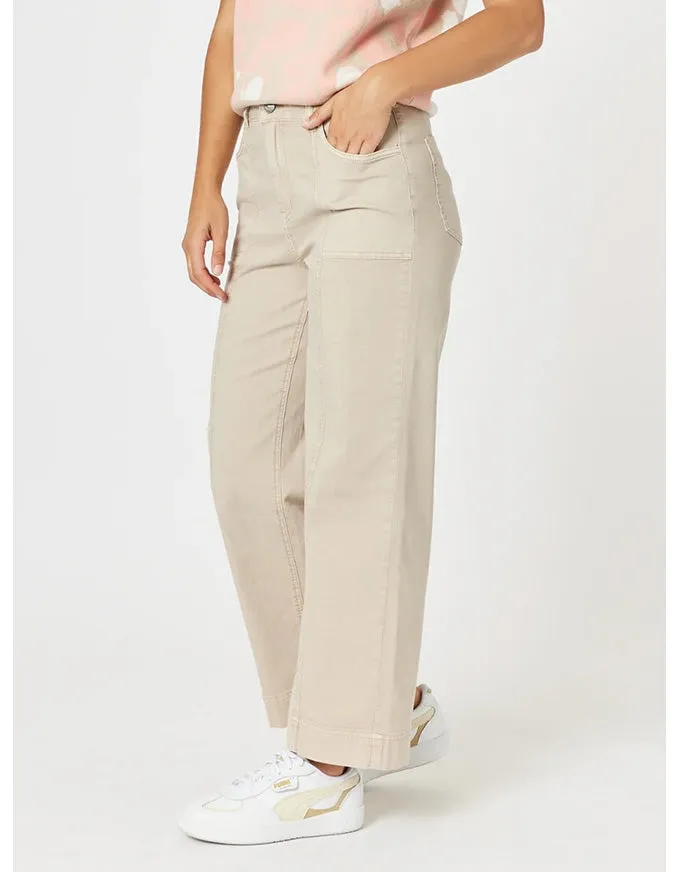 Sabrina Wide Leg Jean Natural
