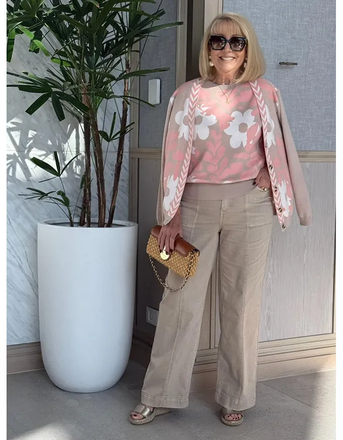 Sabrina Wide Leg Jean Natural