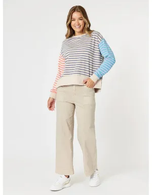 Sabrina Wide Leg Jean Natural