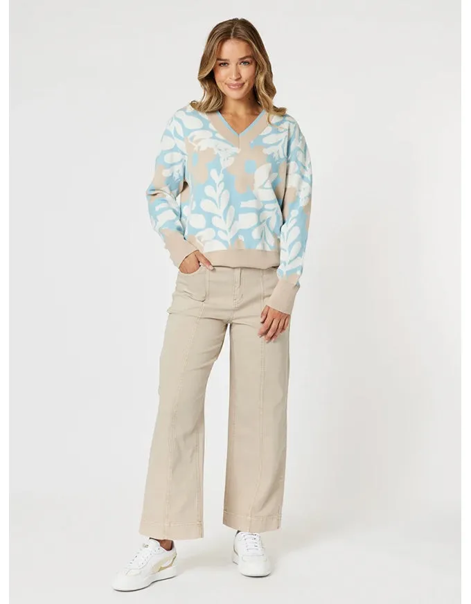 Sabrina Wide Leg Jean Natural