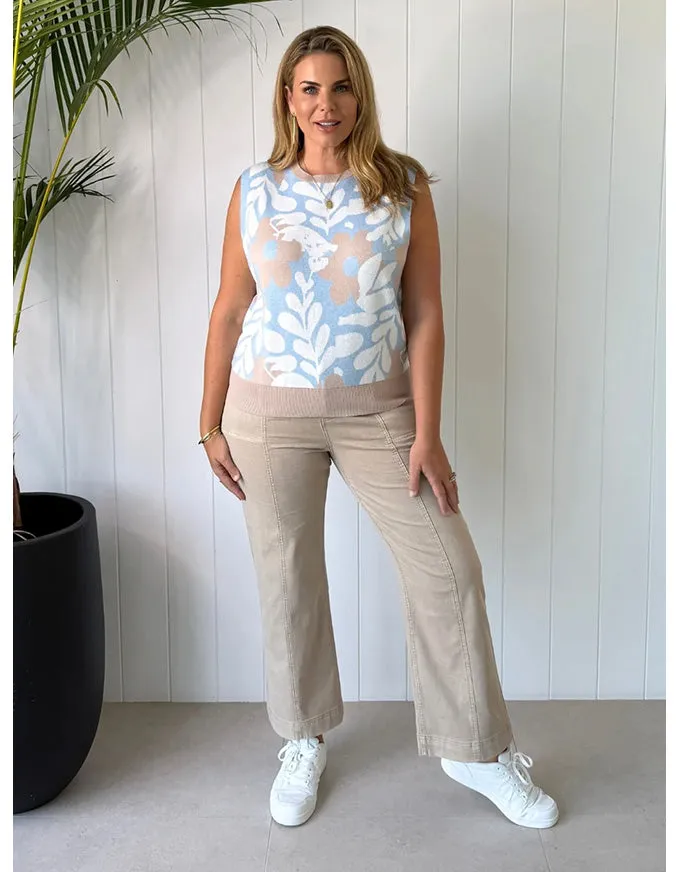 Sabrina Wide Leg Jean Natural