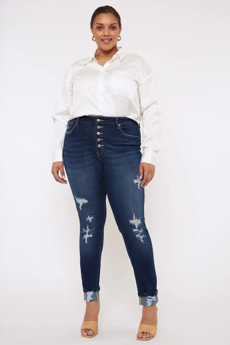 Sabrinah High Rise Super Skinny Jeans (Plus Size)