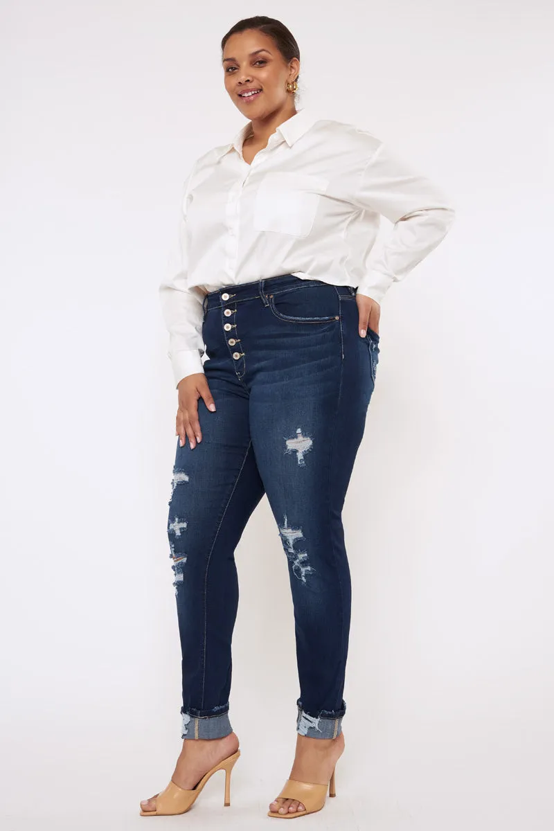 Sabrinah High Rise Super Skinny Jeans (Plus Size)