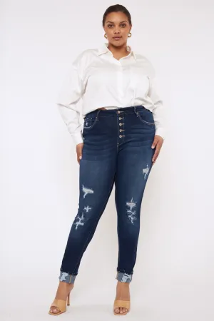 Sabrinah High Rise Super Skinny Jeans (Plus Size)