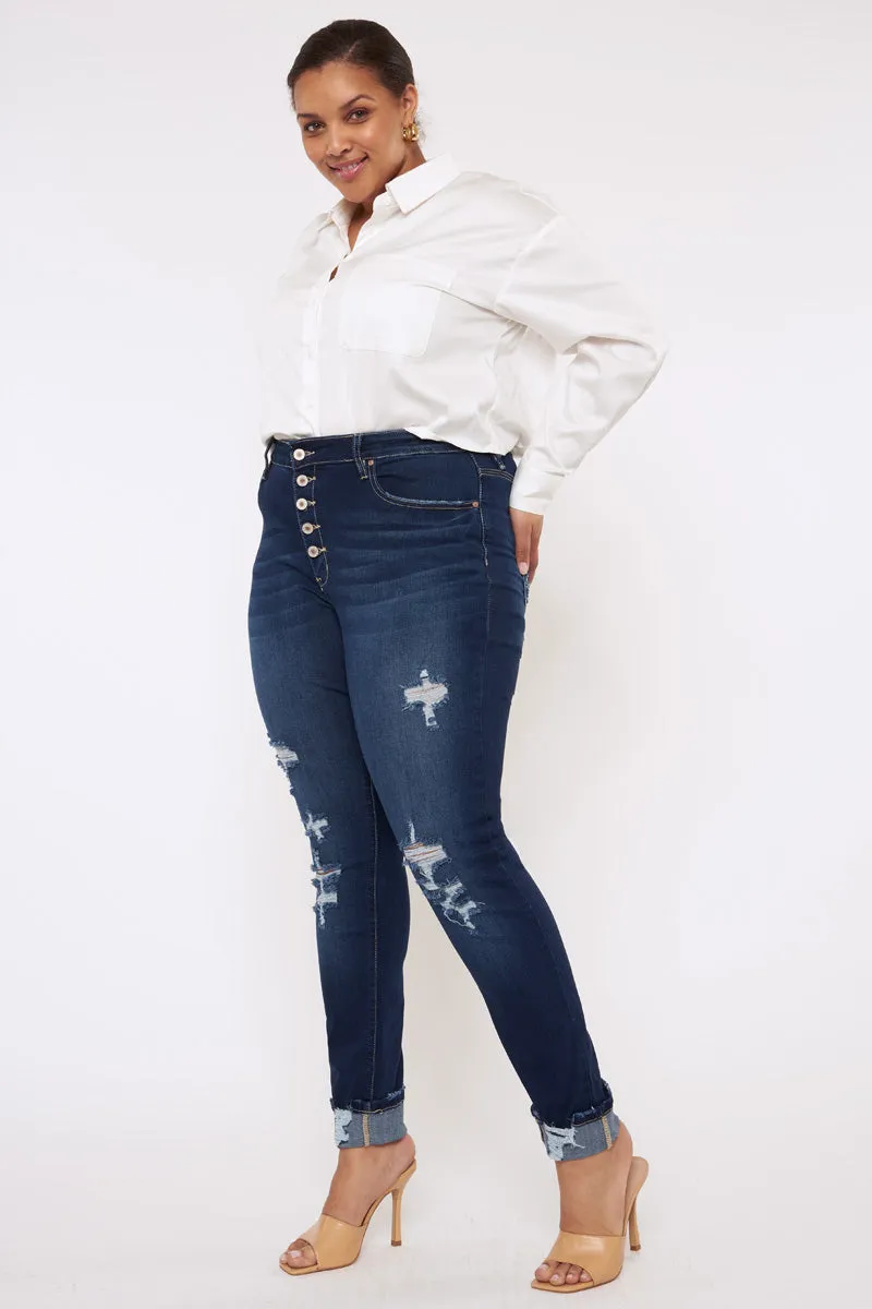 Sabrinah High Rise Super Skinny Jeans (Plus Size)