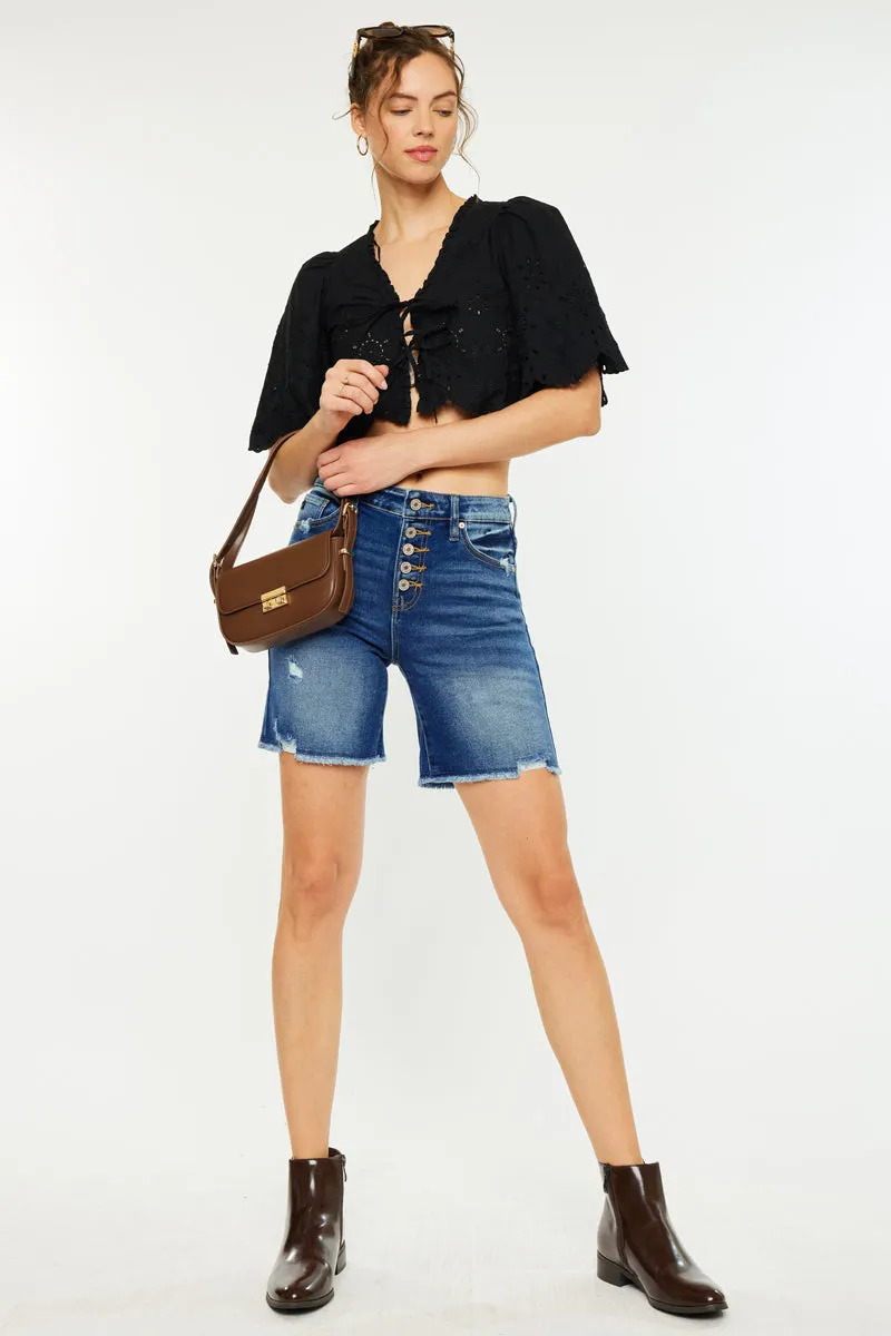 Sandy High Rise Bermuda Shorts