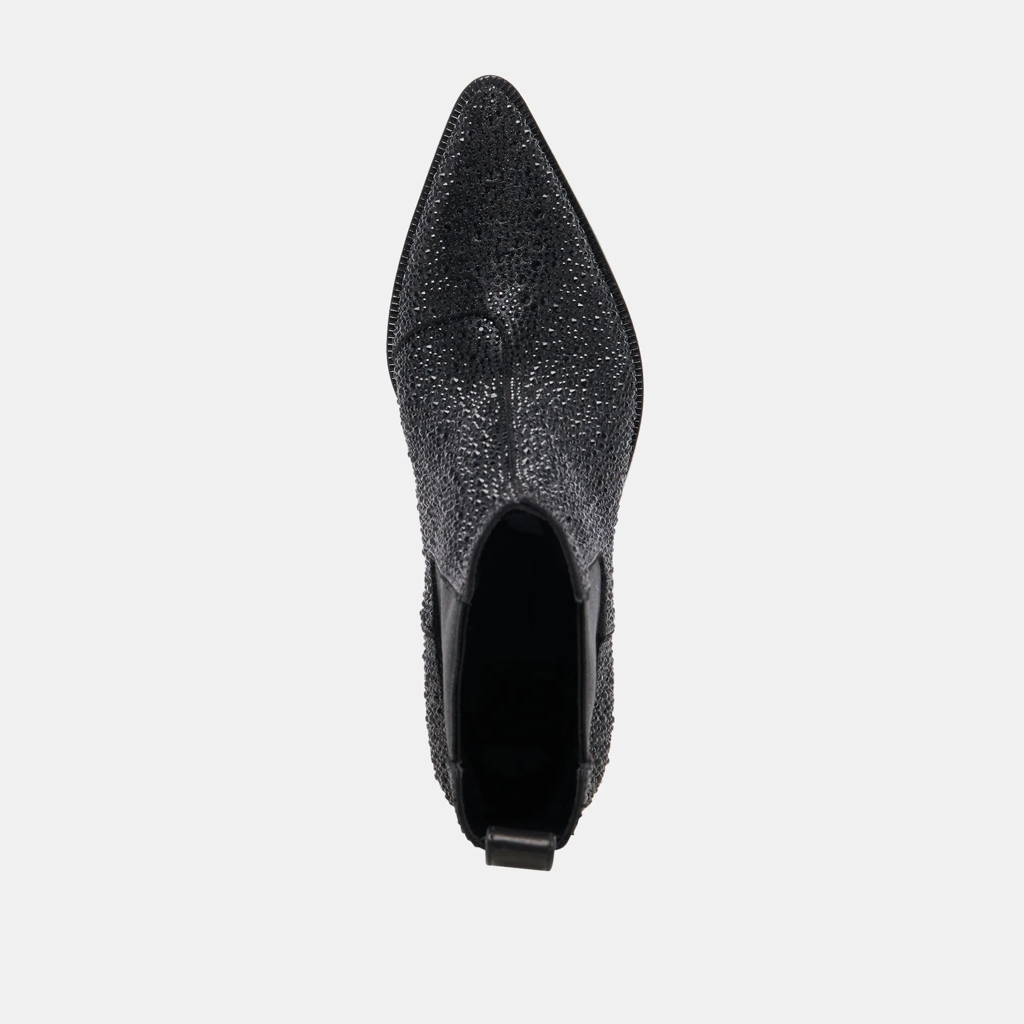 SHADIE CRYSTAL BOOTIES BLACK METALLIC CRYSTAL