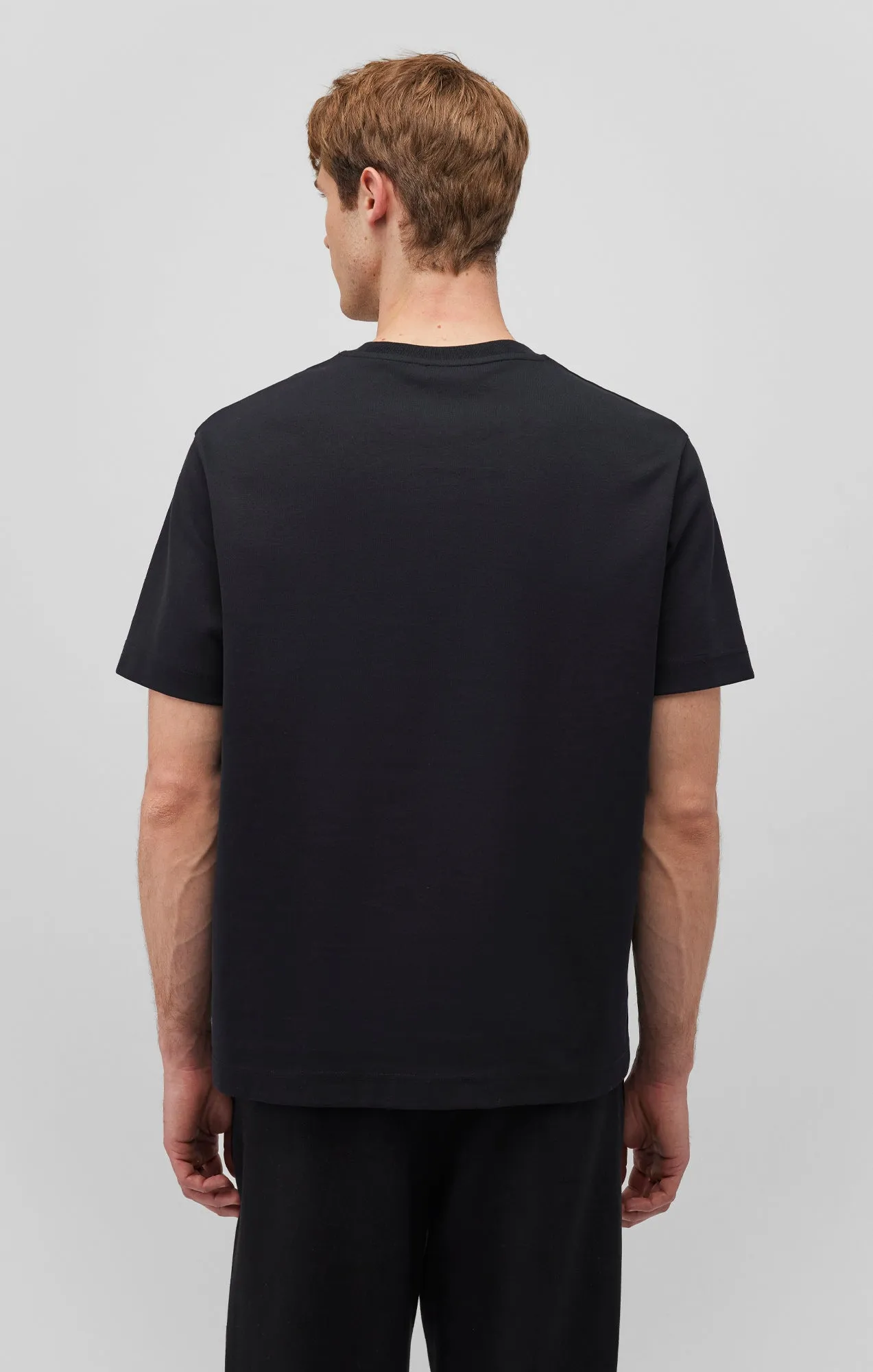 SHORT SLEEVE CREW NECK T-SHIRT IN BLACK