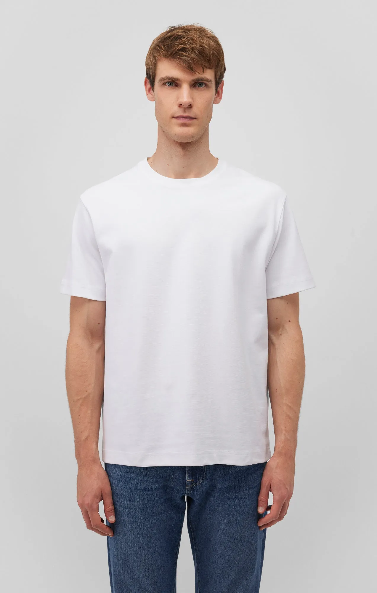 SHORT SLEEVE CREW NECK T-SHIRT IN WHITE