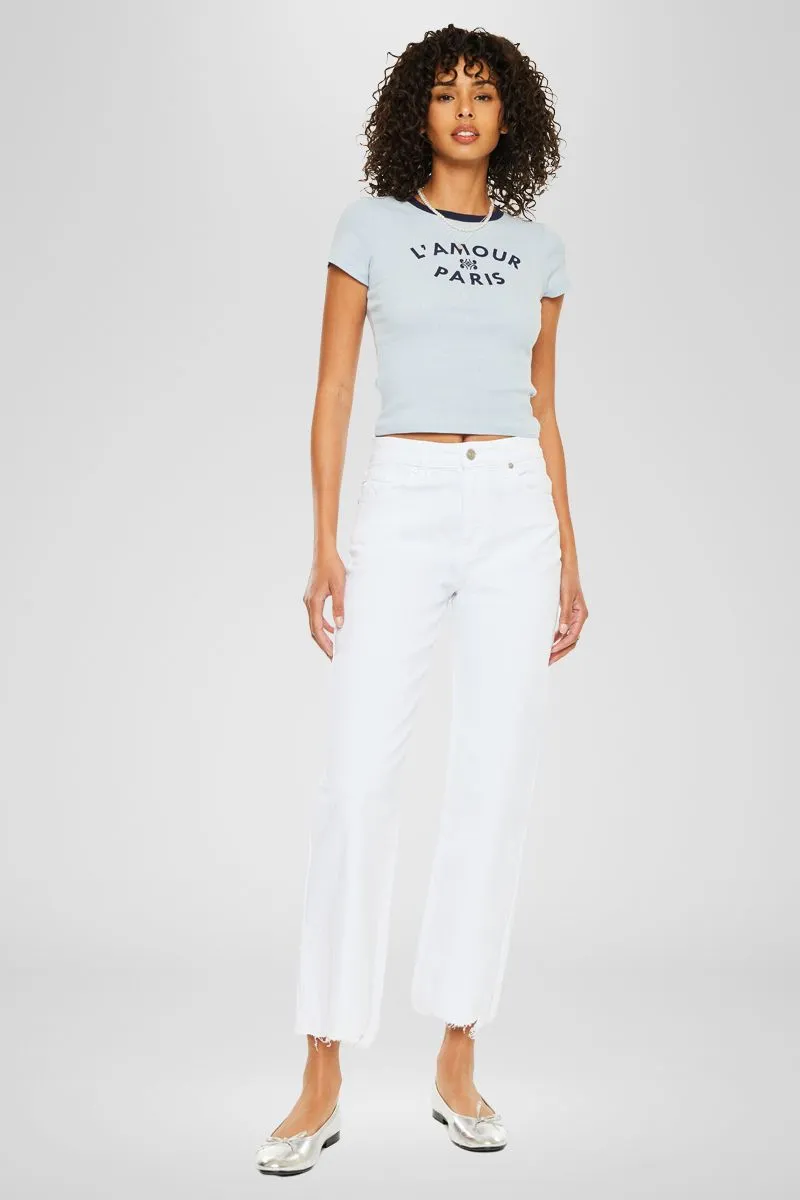 Skyla High Rise Slim Wide Leg Jeans