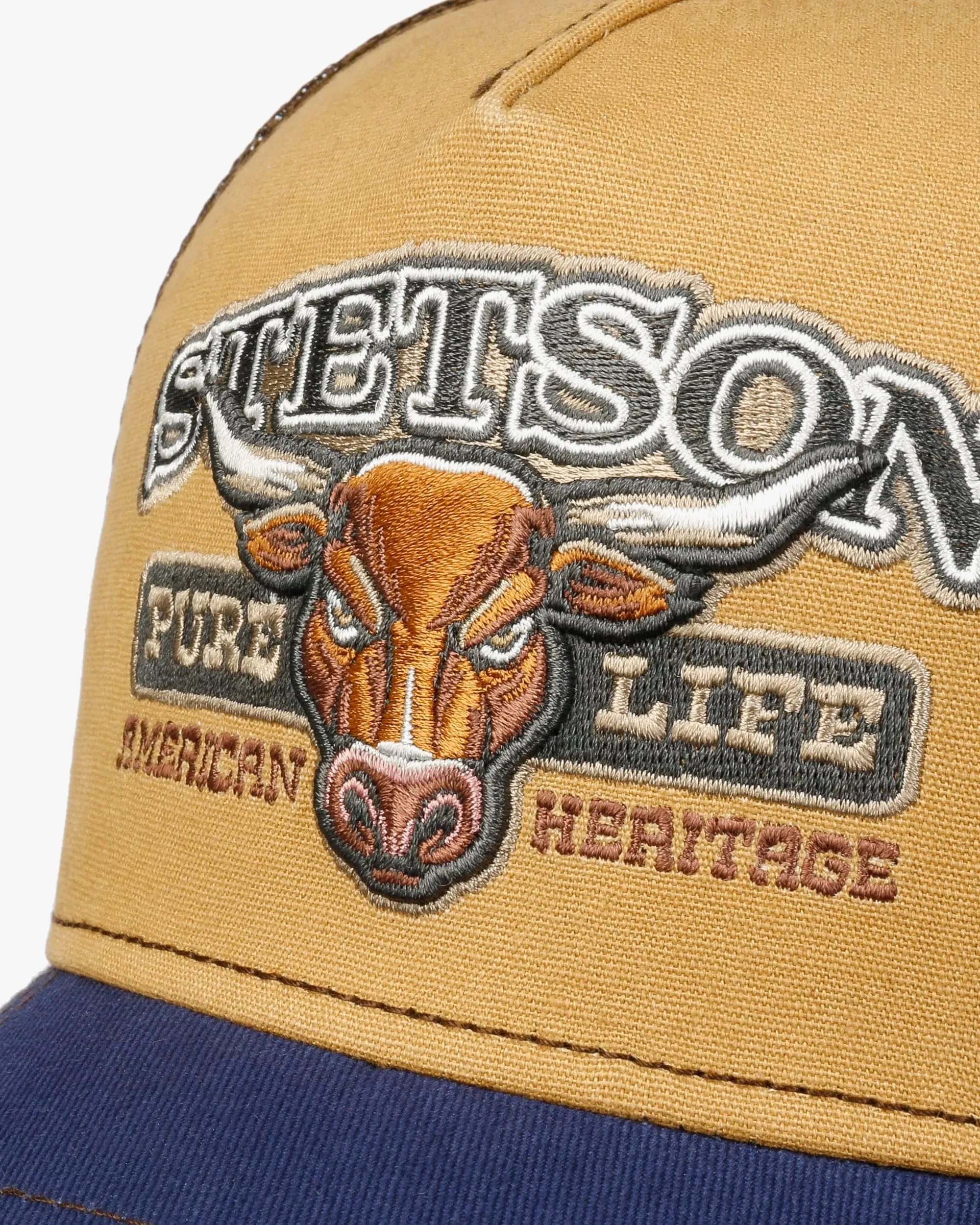 Stetson Bull Trucker Cap - Blue / Beige