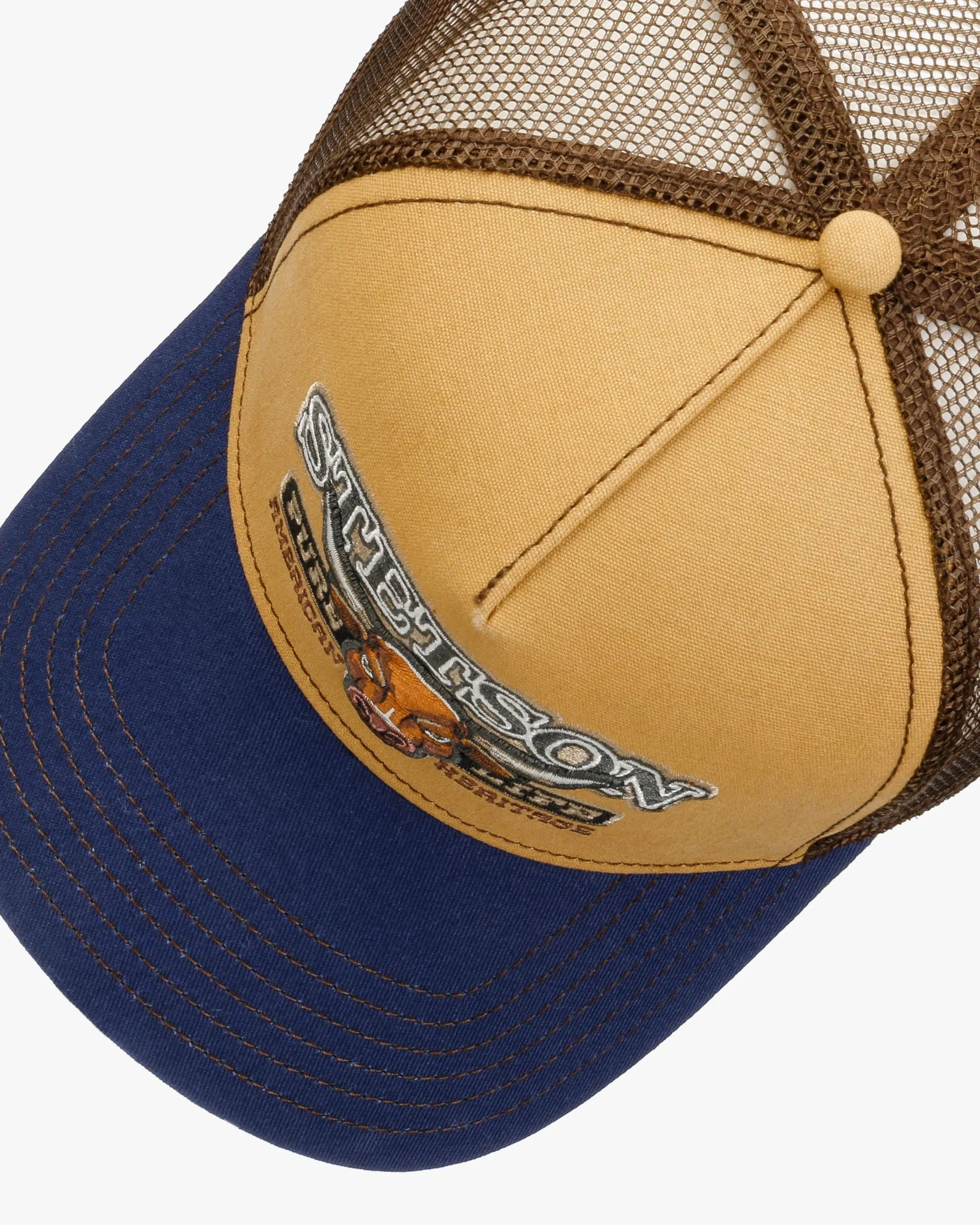 Stetson Bull Trucker Cap - Blue / Beige