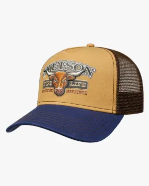 Stetson Bull Trucker Cap - Blue / Beige