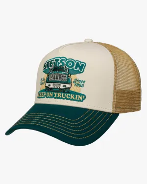 Stetson Keep On Trucking Trucker Cap - Green / Sand