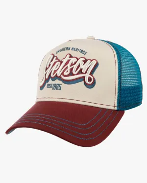 Stetson One For All Trucker Cap - Wine / Off White