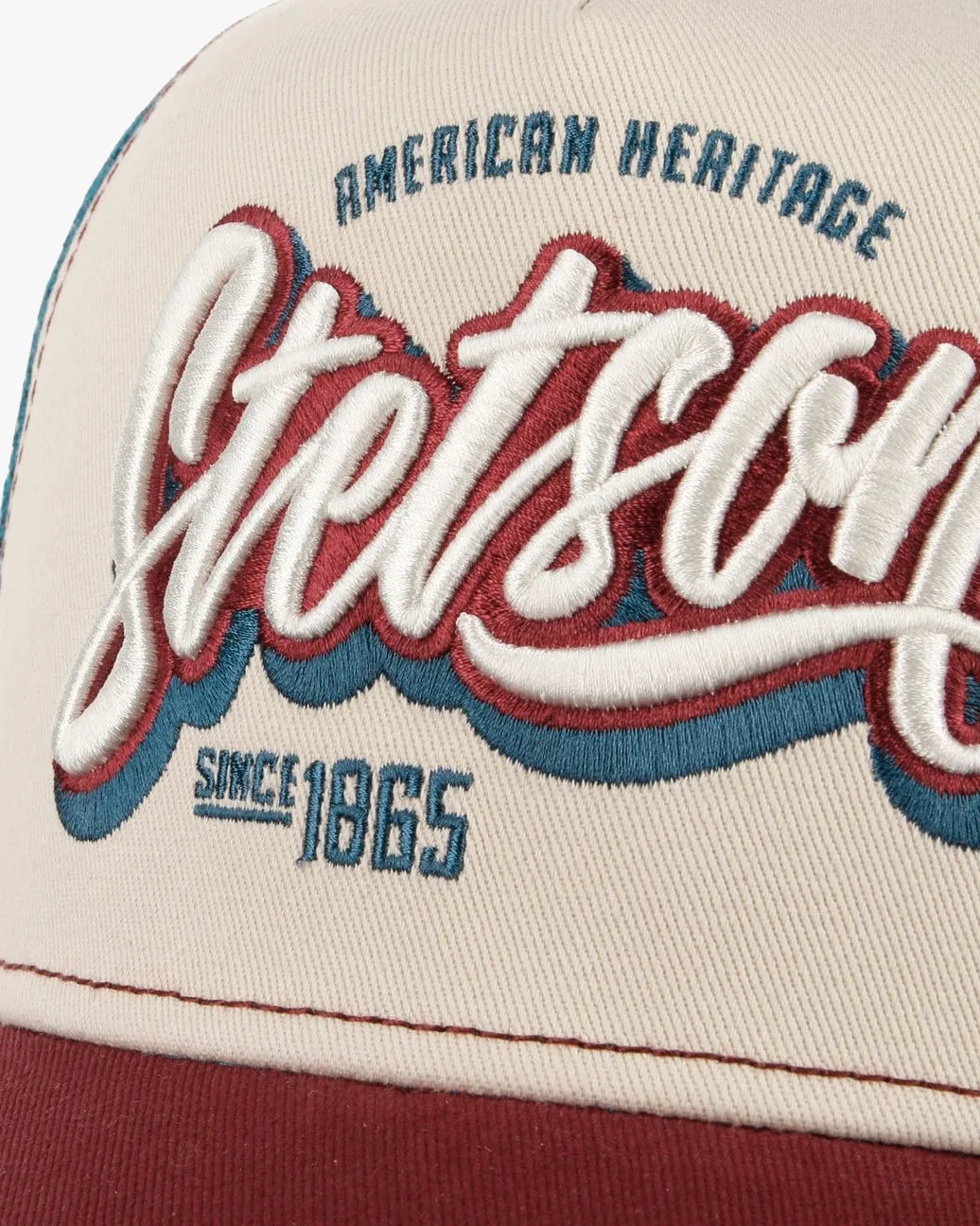 Stetson One For All Trucker Cap - Wine / Off White