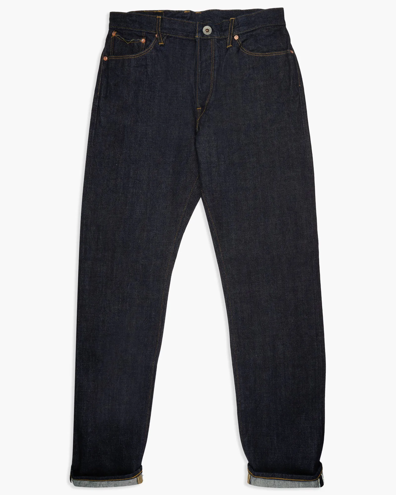 Stevenson Overall Co. Carmel 220 Regular Tapered 14oz Selvedge Mens Jeans - Indigo One Wash