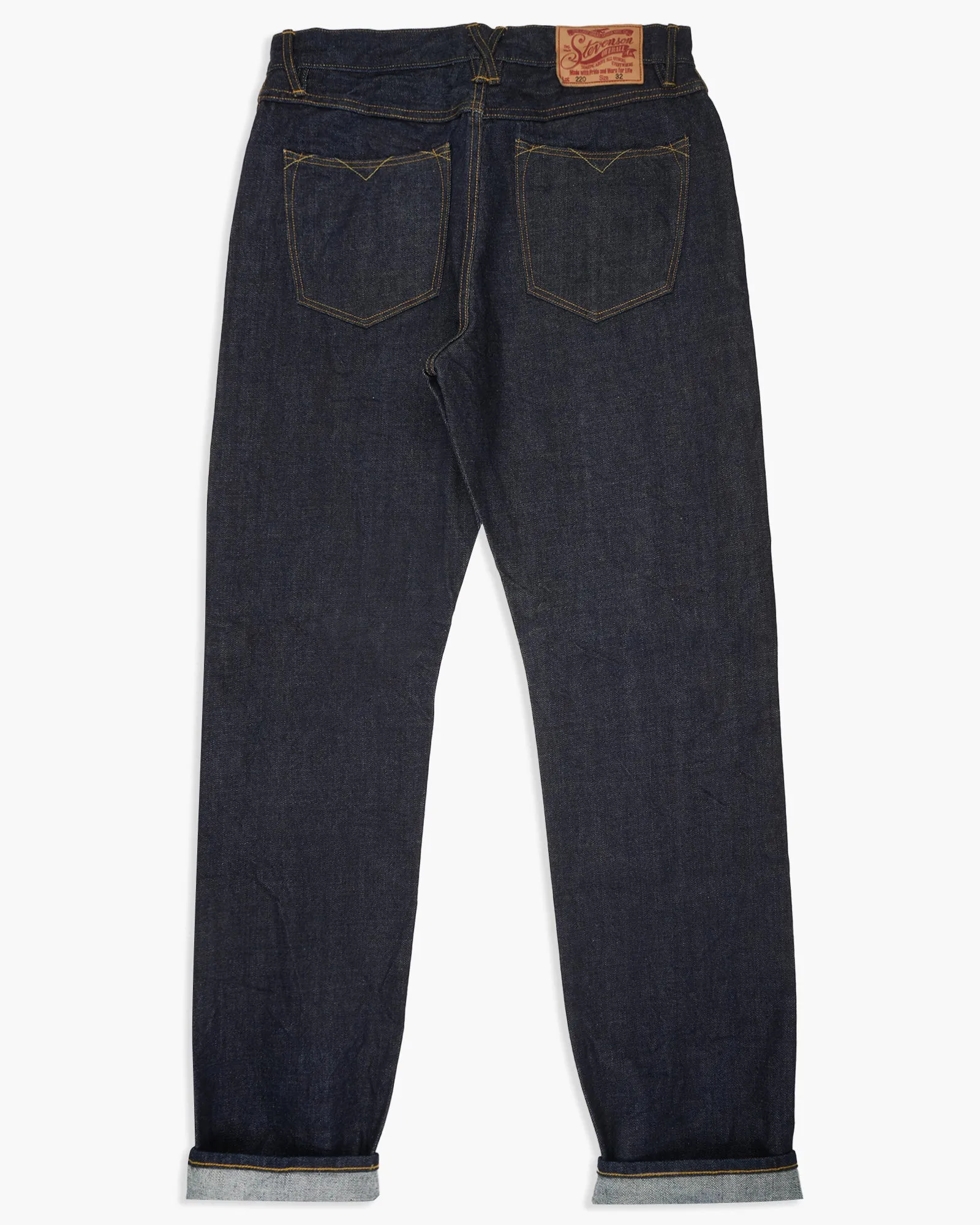 Stevenson Overall Co. Carmel 220 Regular Tapered 14oz Selvedge Mens Jeans - Indigo One Wash