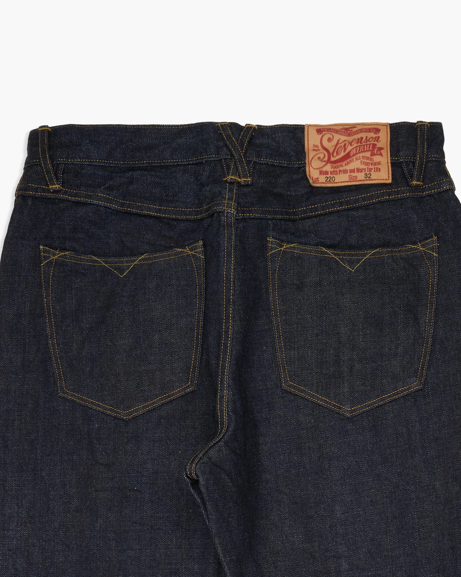 Stevenson Overall Co. Carmel 220 Regular Tapered 14oz Selvedge Mens Jeans - Indigo One Wash
