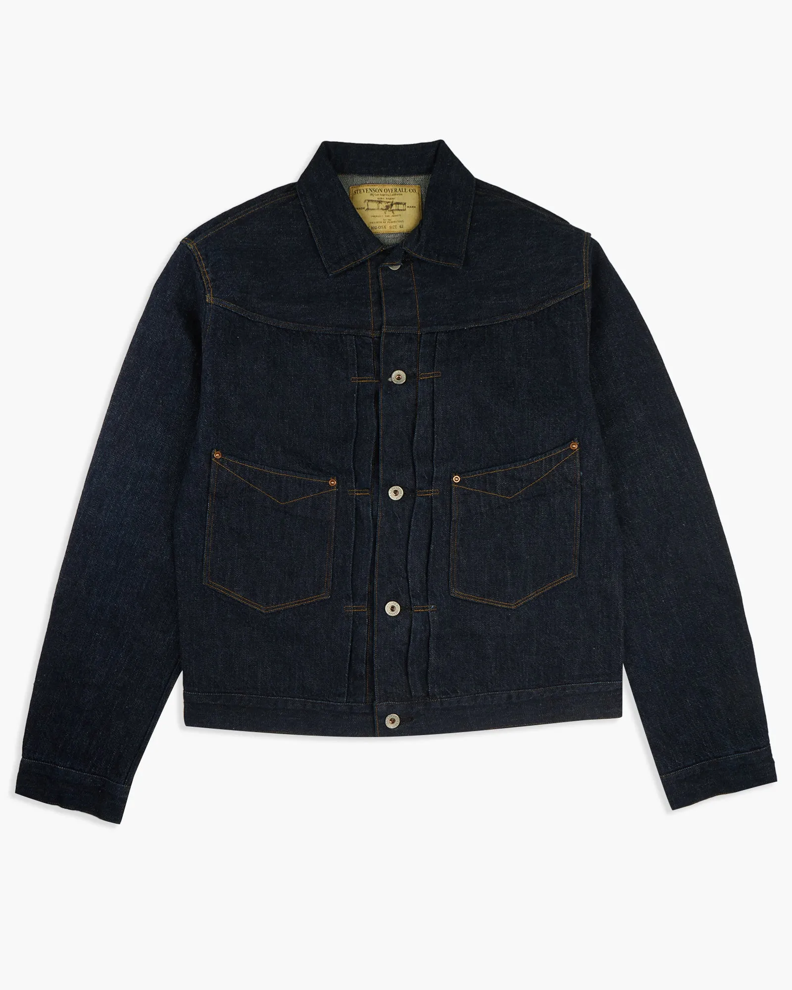 Stevenson Overall Co. Saddle Horn 102 Type II Selvedge Denim Jacket - Indigo One Wash
