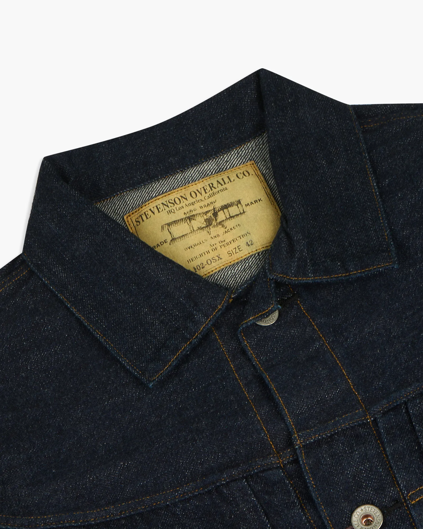 Stevenson Overall Co. Saddle Horn 102 Type II Selvedge Denim Jacket - Indigo One Wash