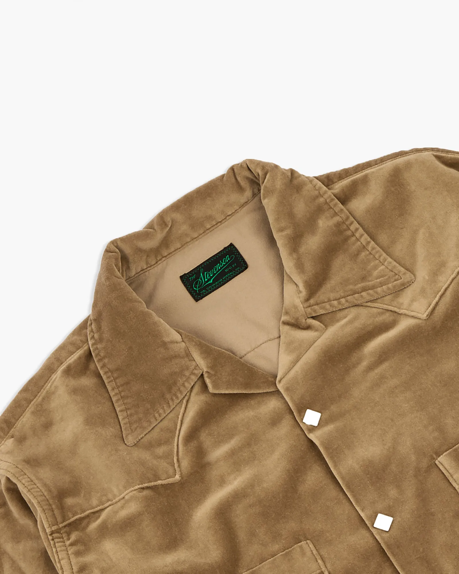Stevenson Overall Co. Urban Lasso UL1 Velveteen Western Shirt - Beige