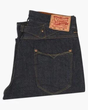 Stevenson Overall Co. Visalia 280 Buckle Back Wide Straight 14oz Selvedge Mens Jeans - Indigo One Wash