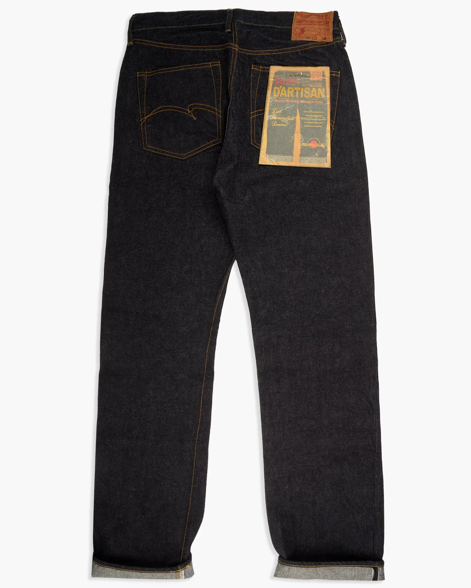 Studio D'Artisan SD-101 15oz Selvedge Regular Straight Mens Jeans - Onewash