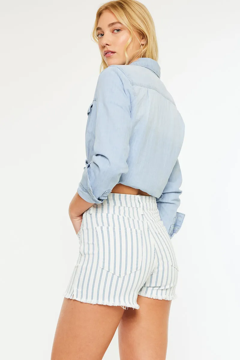 Sue High Rise Button Up Shorts