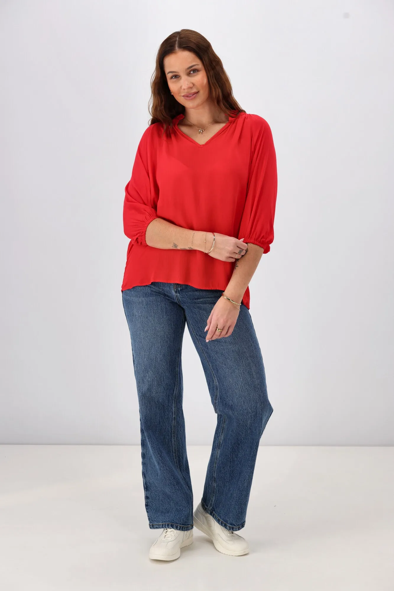 Sunday Boho Gianna Top Scarlet Red