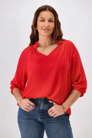 Sunday Boho Gianna Top Scarlet Red