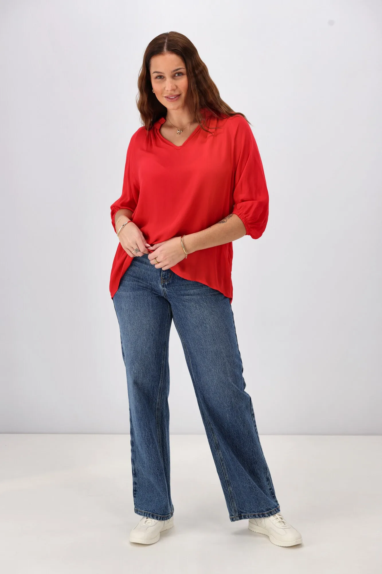 Sunday Boho Gianna Top Scarlet Red
