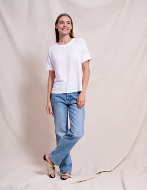 Sundry Boyfriend Tee in Optic White