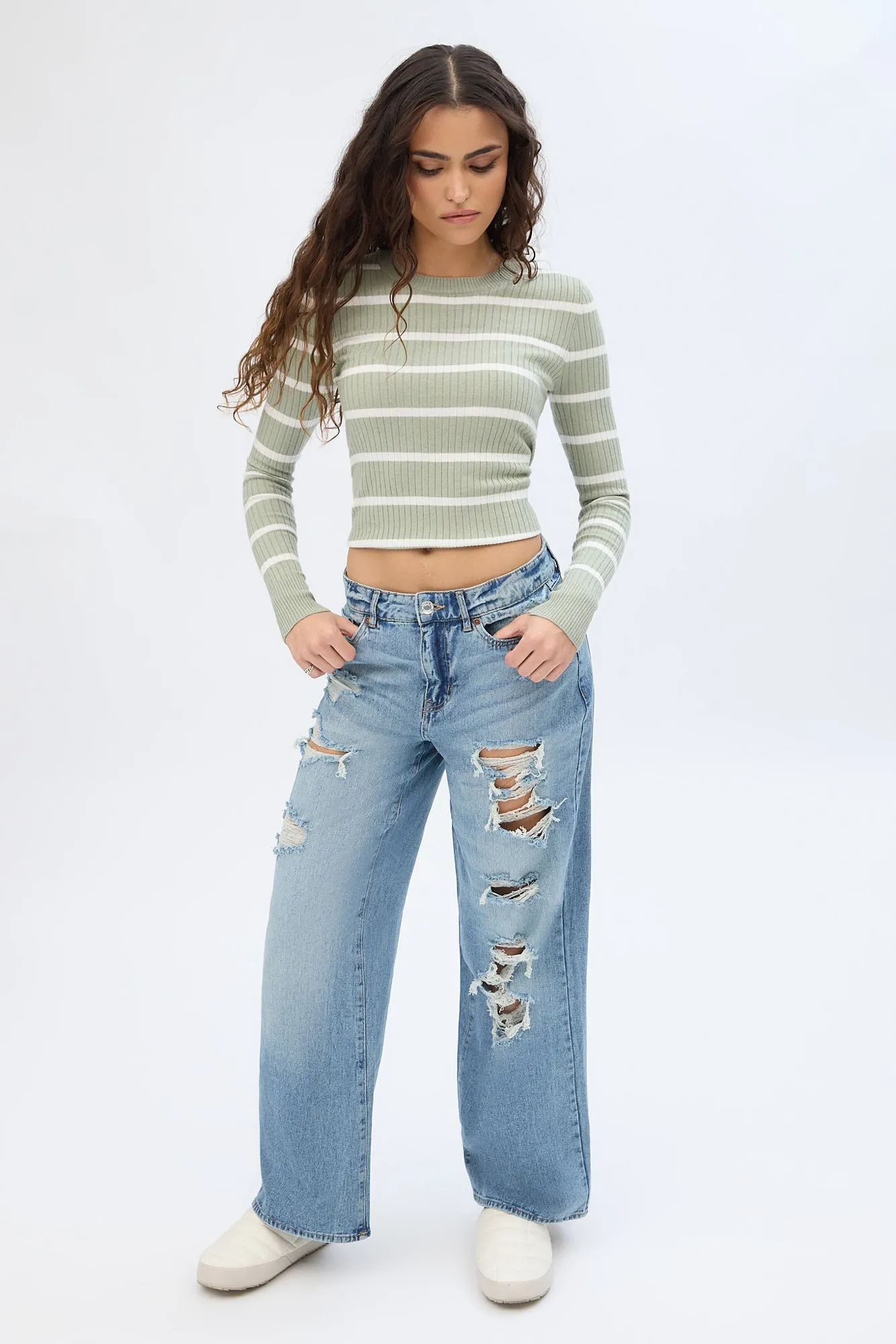 Super High Rise Wide Leg Jeans