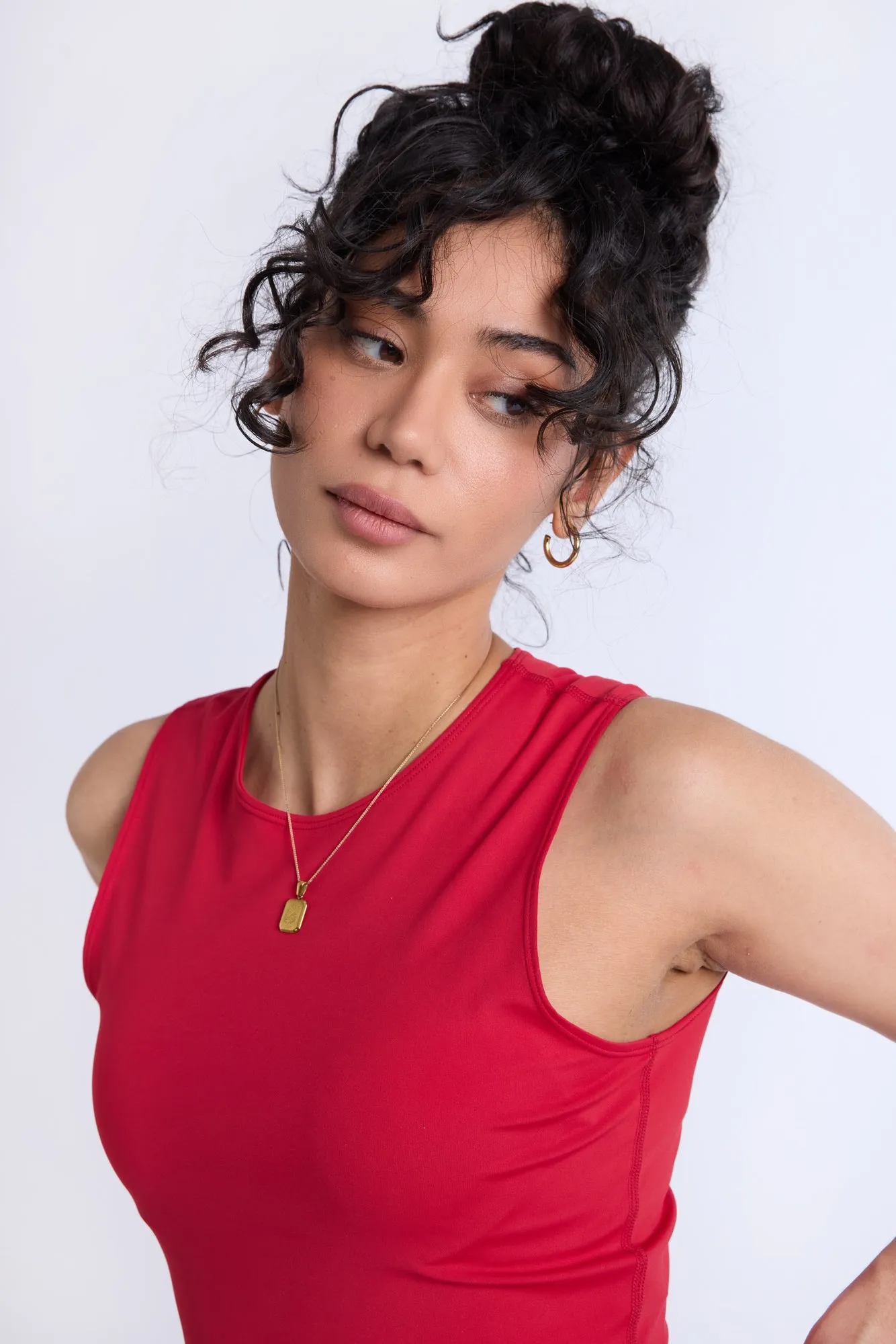 Super Smooth High Neck Tank Top
