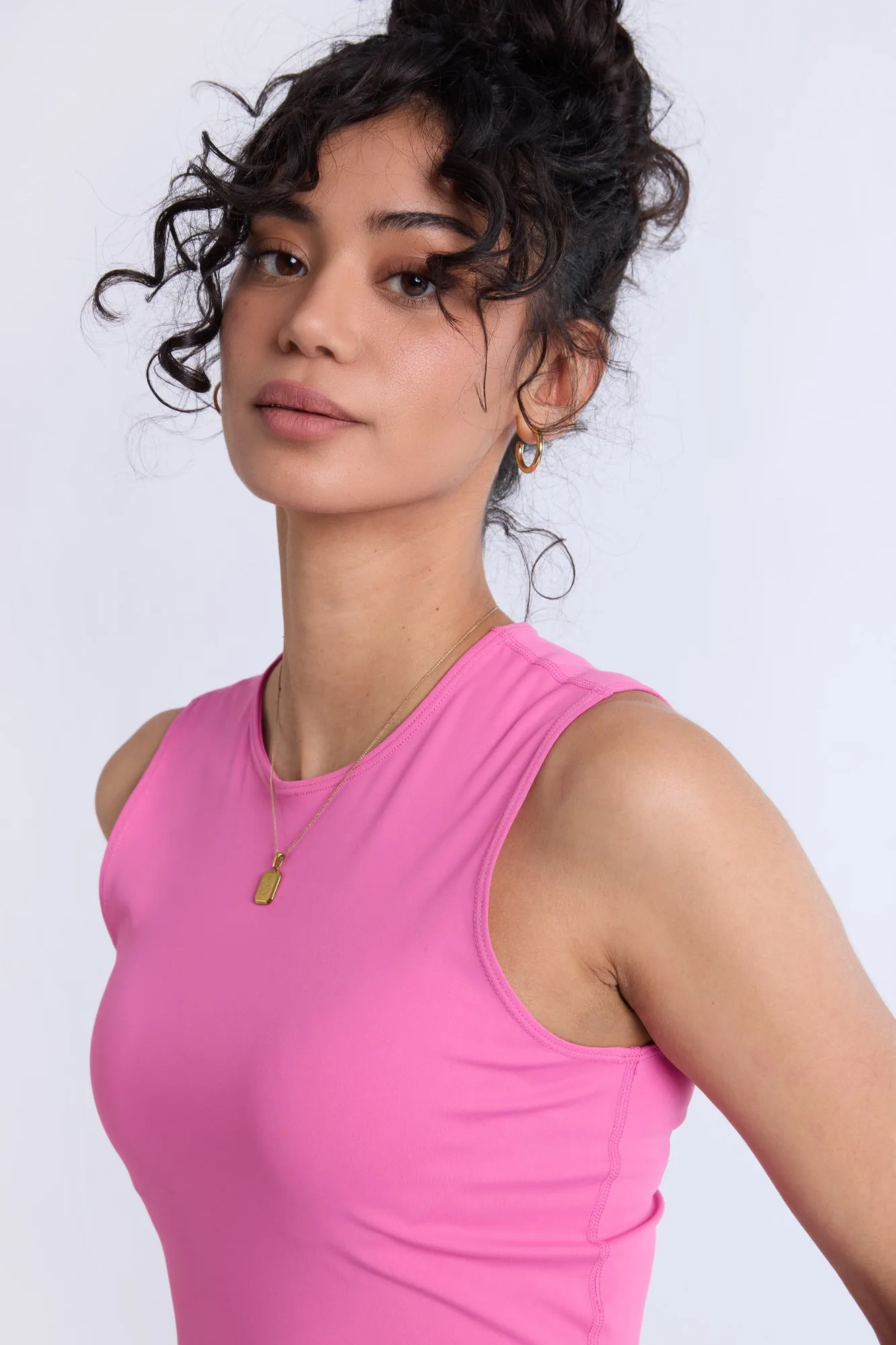 Super Smooth High Neck Tank Top
