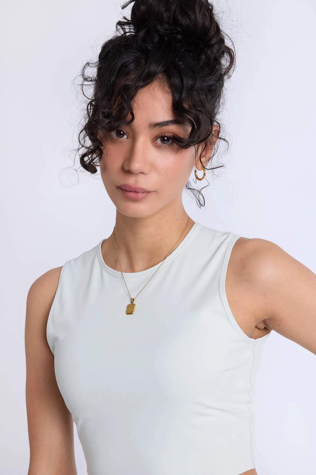 Super Smooth High Neck Tank Top